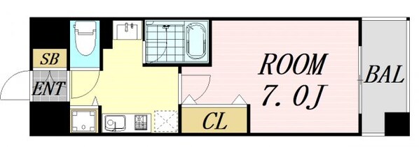 江坂駅 徒歩6分 9階の物件間取画像